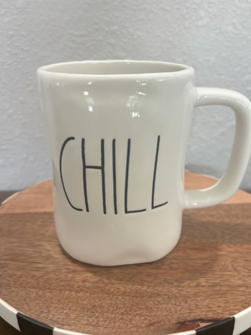 CHILL White Ceramic Coffee Mug - Casual Home Dining